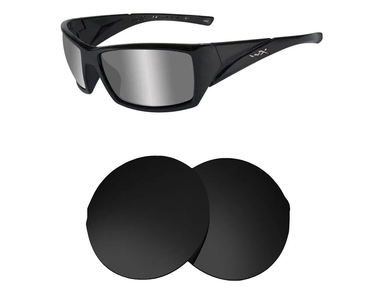Wiley-X Mojo-Replacement Lenses-Volcanic Black-Non-Polarized-Seek Optics