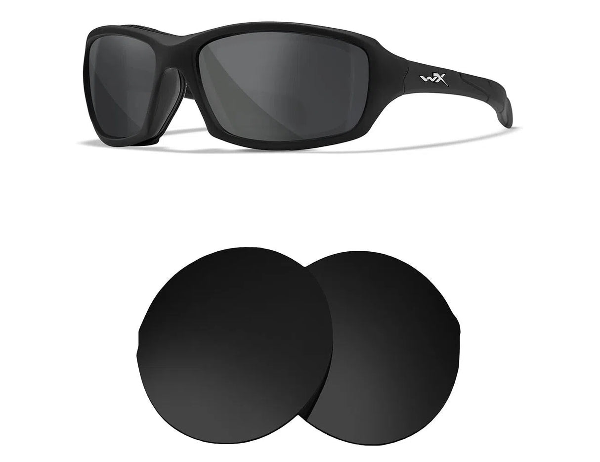 Wiley-X Sleek-Replacement Lenses-Volcanic Black-Non-Polarized-Seek Optics