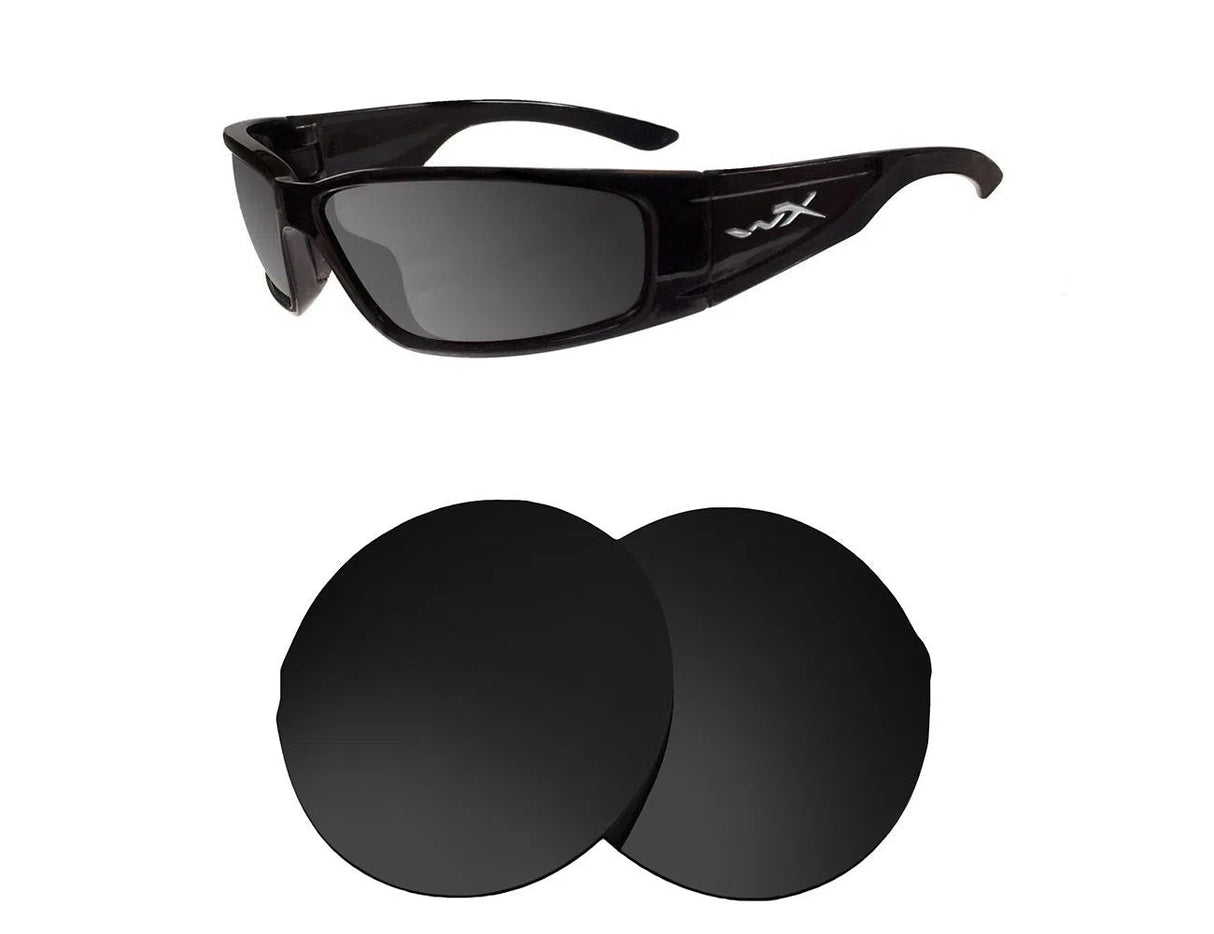 Wiley-X Zak-Replacement Lenses-Volcanic Black-Non-Polarized-Seek Optics