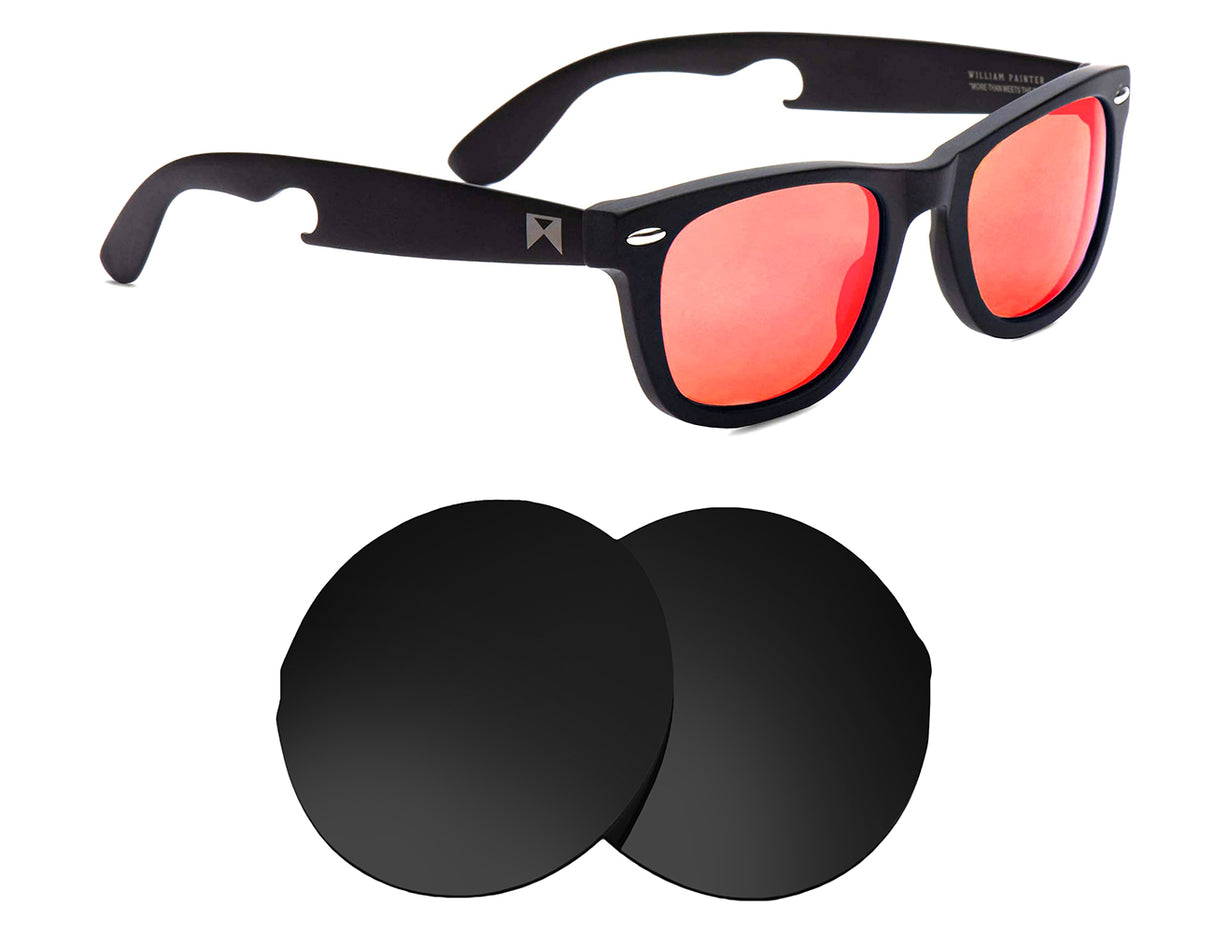 William Painter The Hook-Replacement Lenses-Volcanic Black-Non-Polarized-Seek Optics