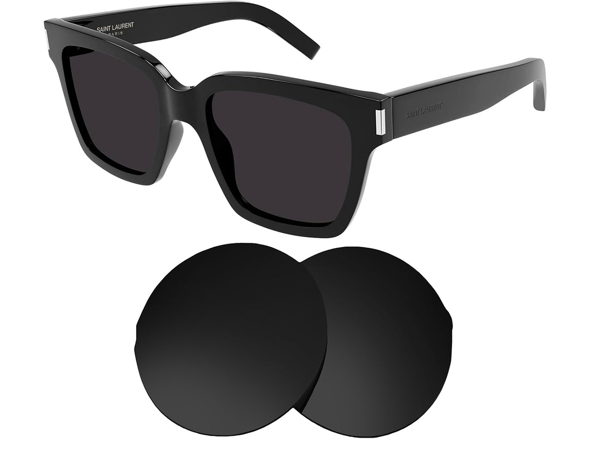 YVES Saint Laurent SL507 (55mm)-Replacement Lenses-Volcanic Black-Non-Polarized-Seek Optics