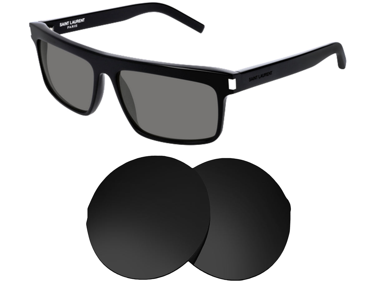 Yves Saint Laurent LS 246-Replacement Lenses-Volcanic Black-Non-Polarized-Seek Optics