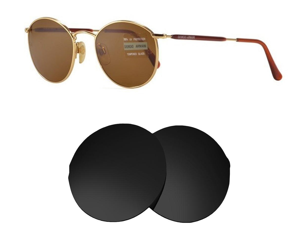 Armani 627 Large 51mm-Replacement Lenses-Volcanic Black-Non-Polarized-Seek Optics