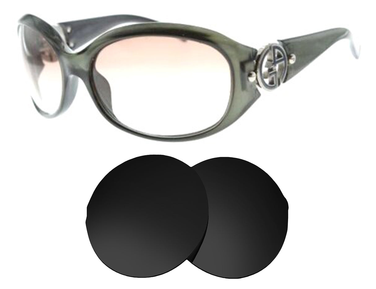 Armani GA430S-Replacement Lenses-Volcanic Black-Non-Polarized-Seek Optics