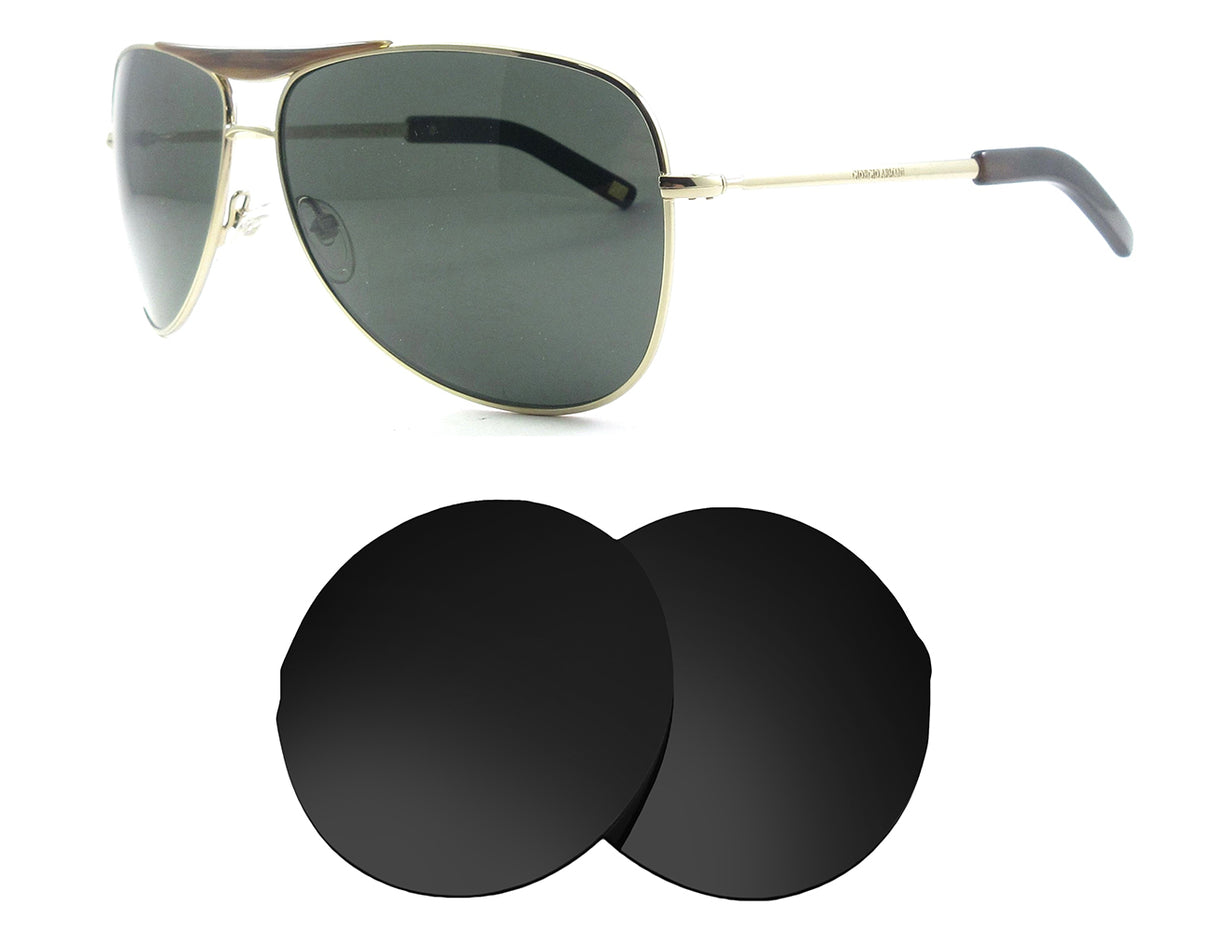 Armani GA769S-Replacement Lenses-Volcanic Black-Non-Polarized-Seek Optics