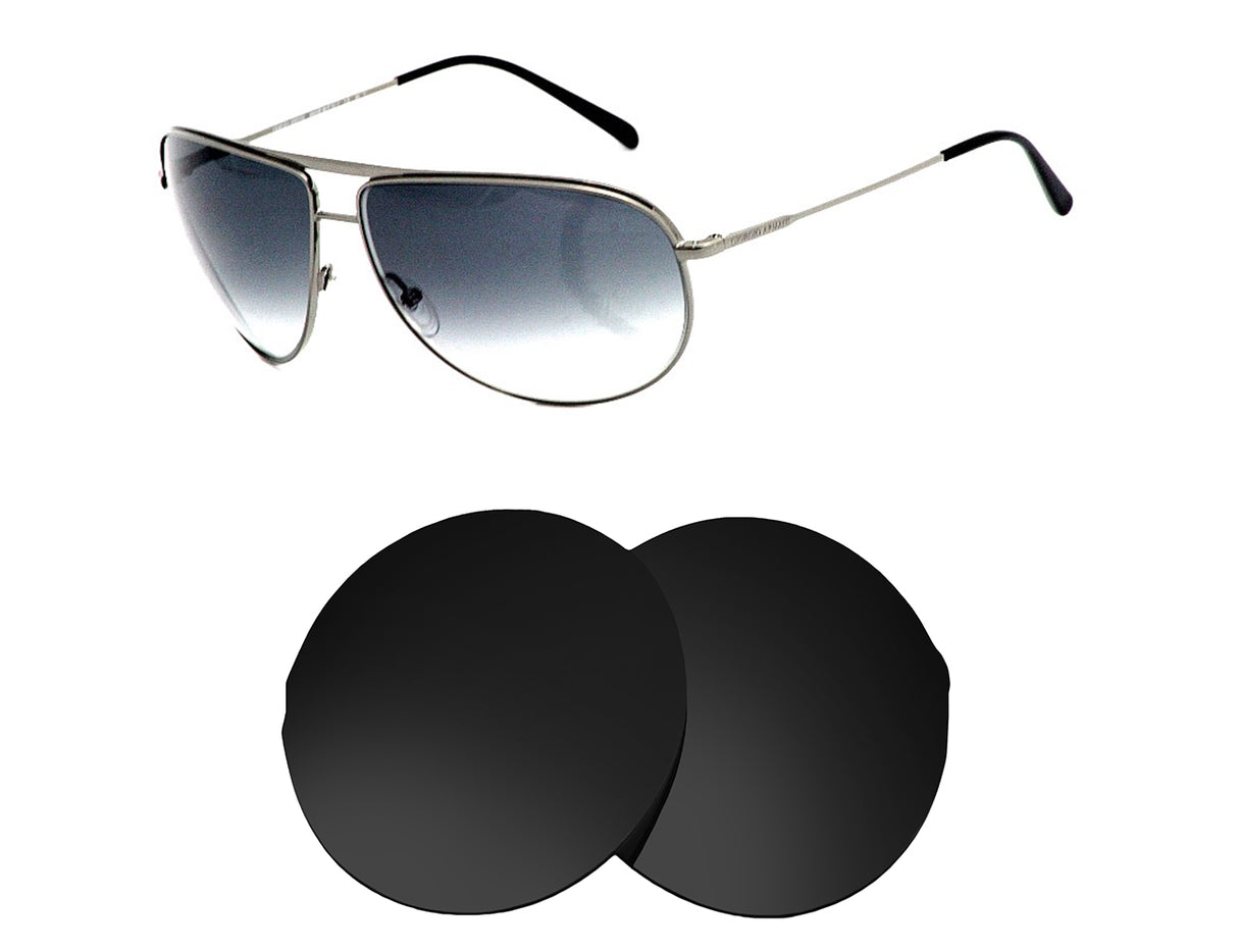 Armani GA839S-Replacement Lenses-Volcanic Black-Non-Polarized-Seek Optics