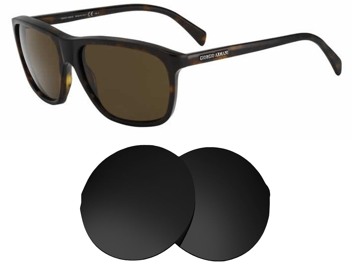 Armani GA921S-Replacement Lenses-Volcanic Black-Non-Polarized-Seek Optics