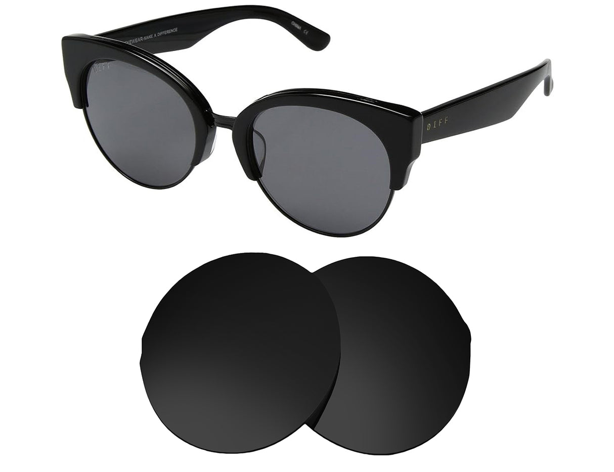 Diff Eyewear Stella-Replacement Lenses-Volcanic Black-Non-Polarized-Seek Optics