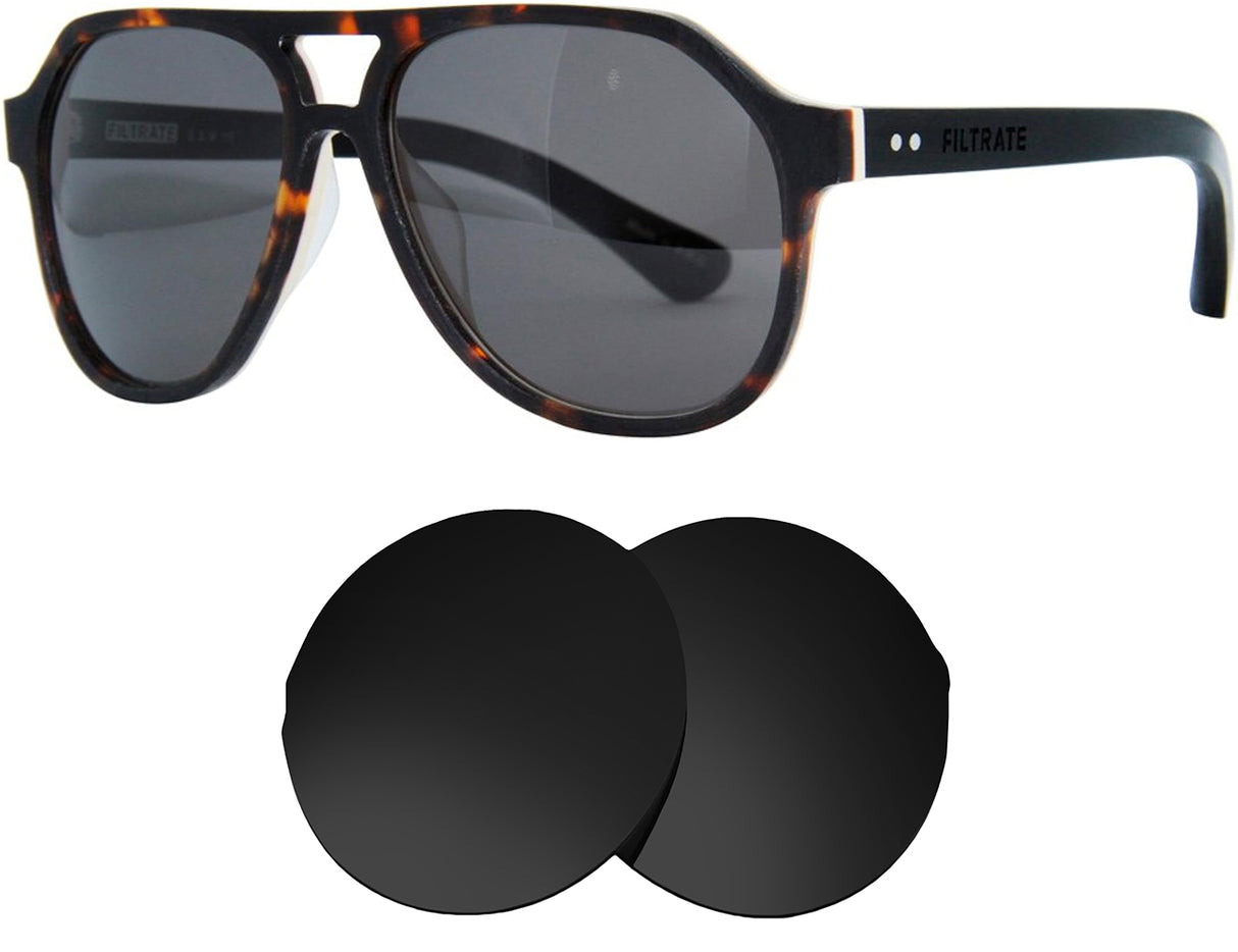 Filtrate Hoffman-Replacement Lenses-Volcanic Black-Non-Polarized-Seek Optics