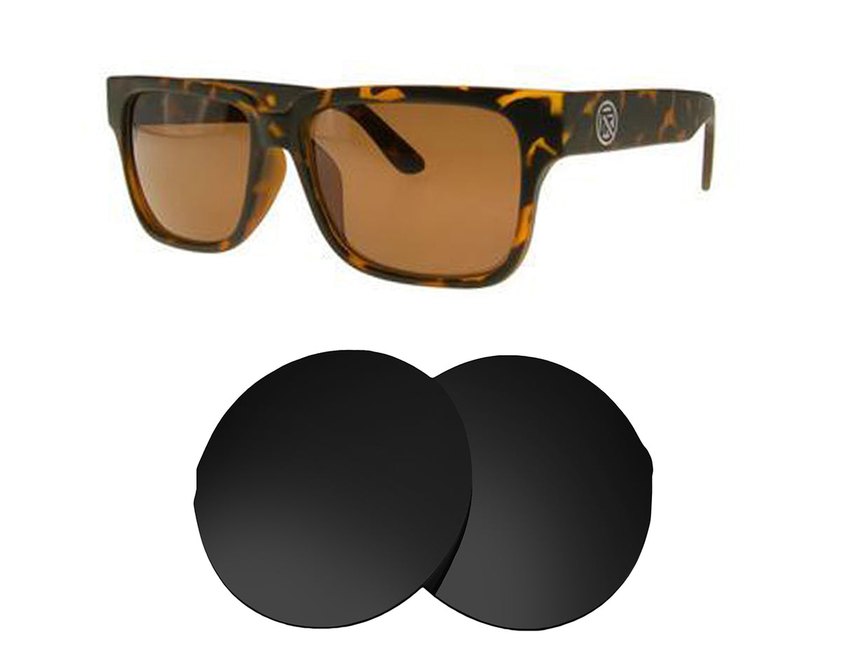Filtrate Sunday-Replacement Lenses-Volcanic Black-Non-Polarized-Seek Optics