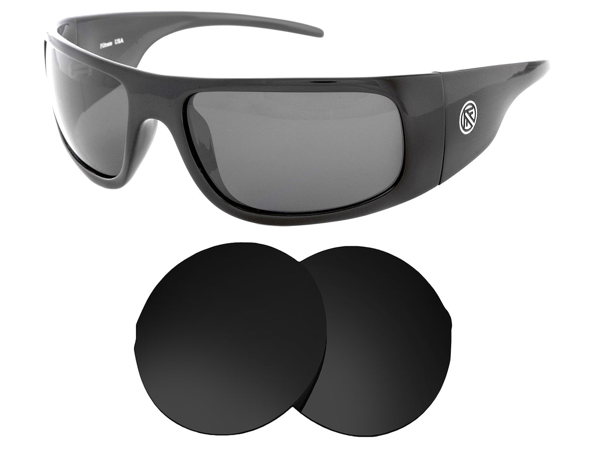 Filtrate Vinyl-Replacement Lenses-Volcanic Black-Non-Polarized-Seek Optics