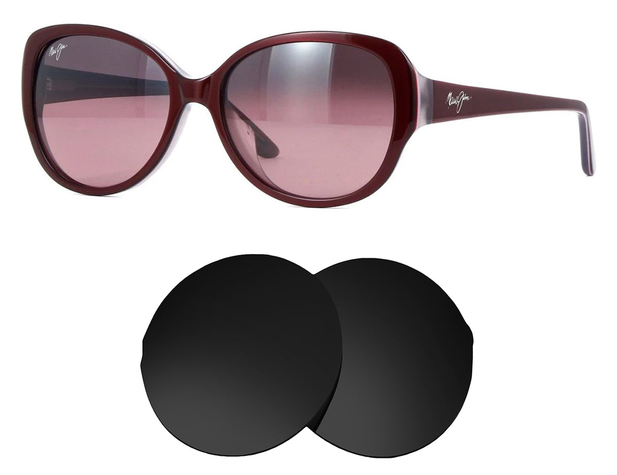 Maui Jim Swept Away MJ733-Replacement Lenses-Volcanic Black-Non-Polarized-Seek Optics