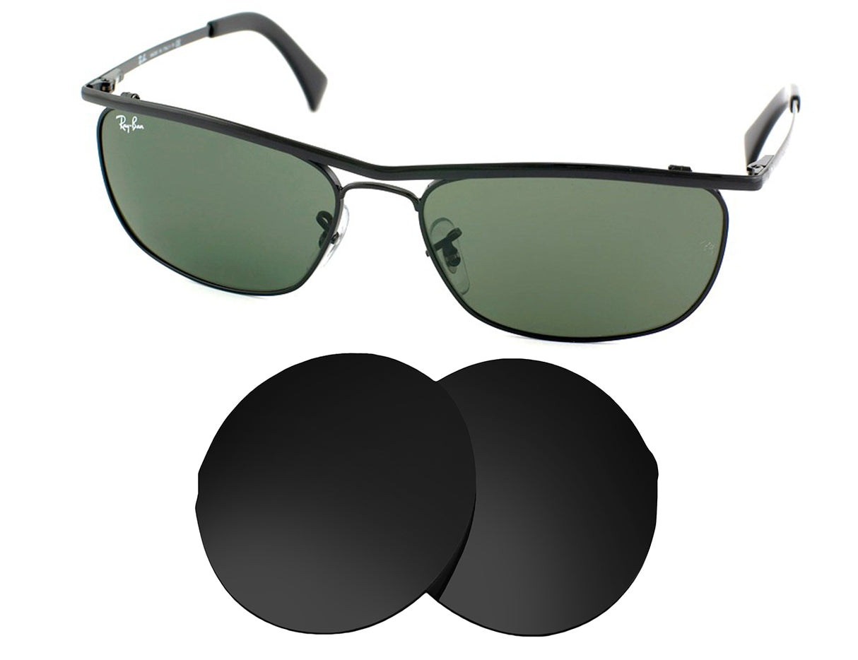 Ray-Ban RB3385 (59mm)-Replacement Lenses-Volcanic Black-Non-Polarized-Seek Optics