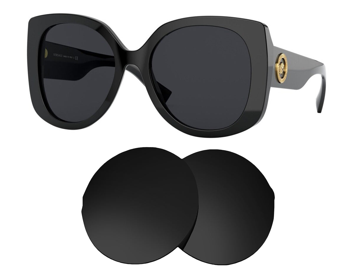 Versace VE4387-Replacement Lenses-Volcanic Black-Non-Polarized-Seek Optics