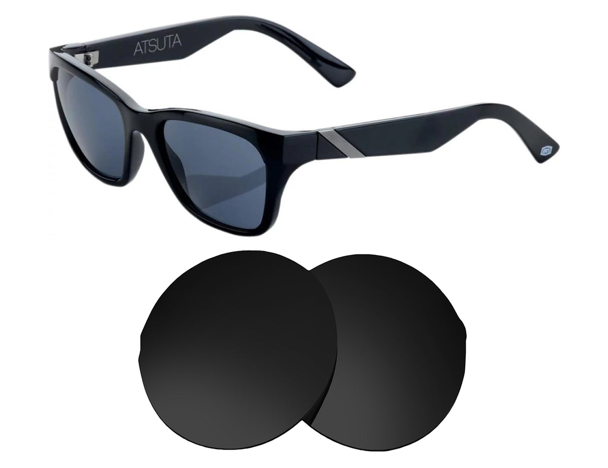 100% Atsuta-Replacement Lenses-Volcanic Black-Non-Polarized-Seek Optics