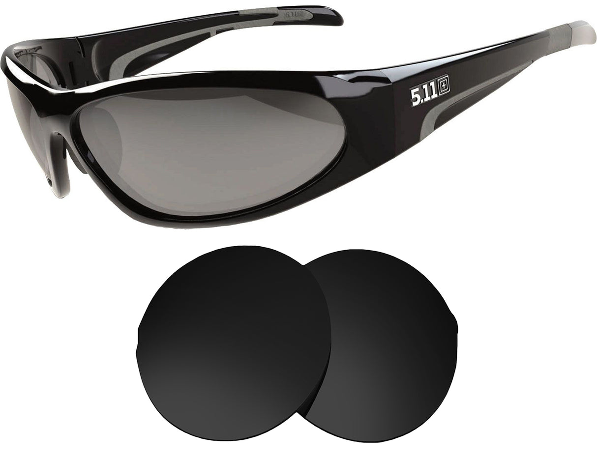 5.11 Tactical Ascend-Replacement Lenses-Volcanic Black-Non-Polarized-Seek Optics