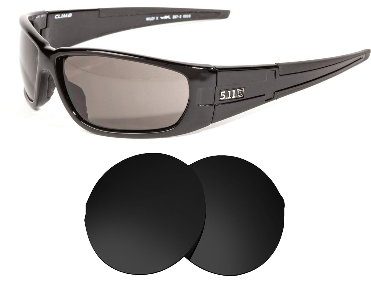 5.11 Tactical Climb-Replacement Lenses-Volcanic Black-Non-Polarized-Seek Optics