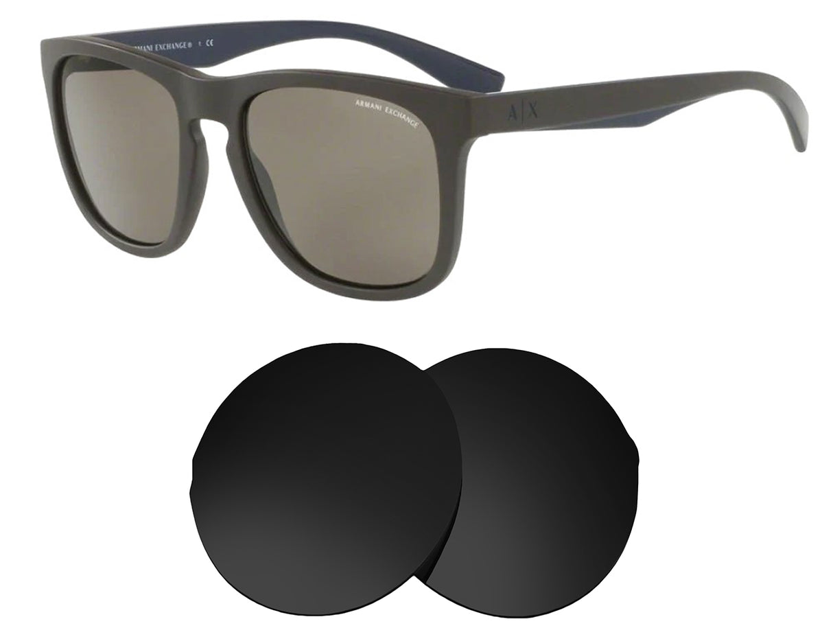 Armani Exchange AX4058/S-Replacement Lenses-Volcanic Black-Non-Polarized-Seek Optics