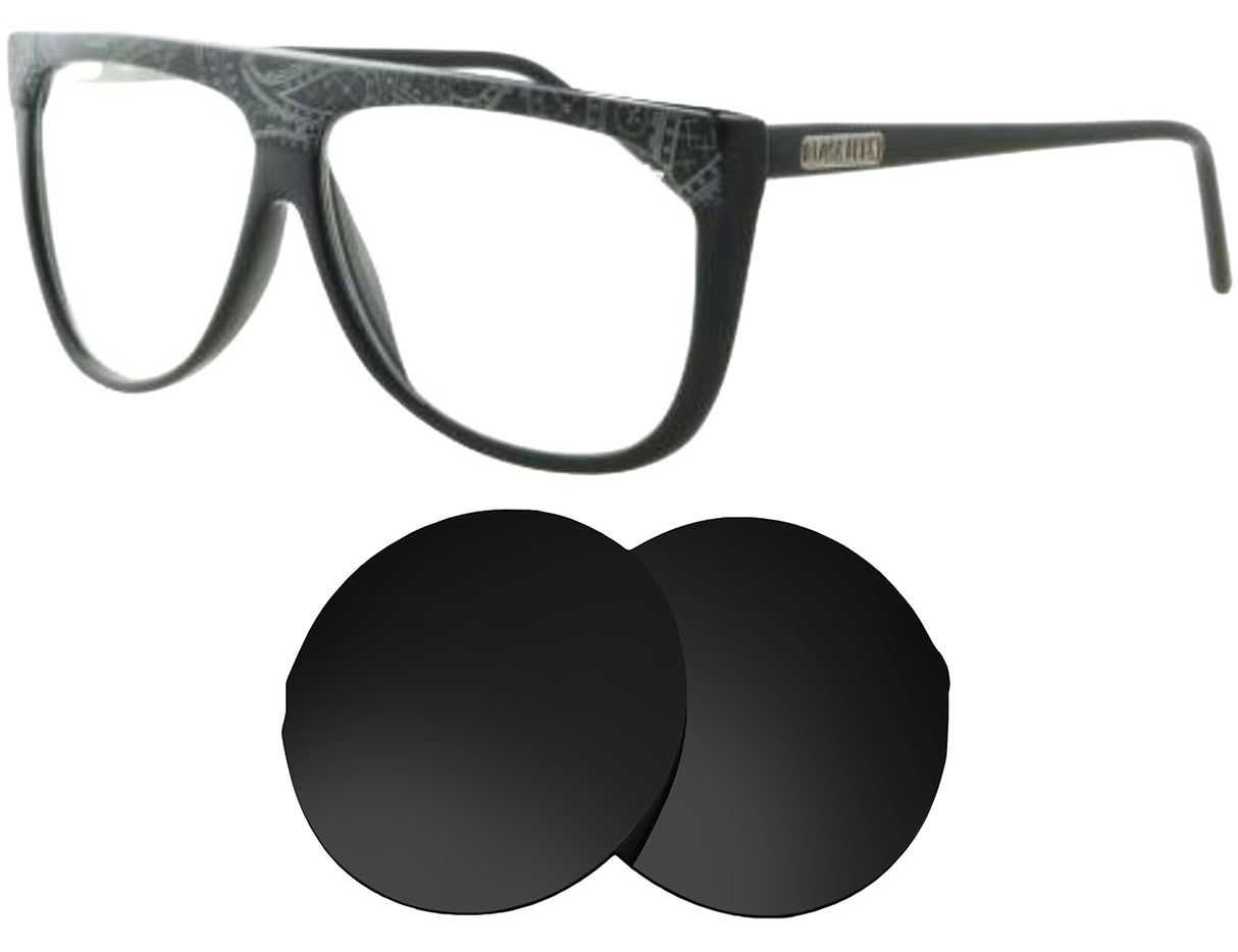 Black Flys Fixie Fly-Replacement Lenses-Volcanic Black-Non-Polarized-Seek Optics