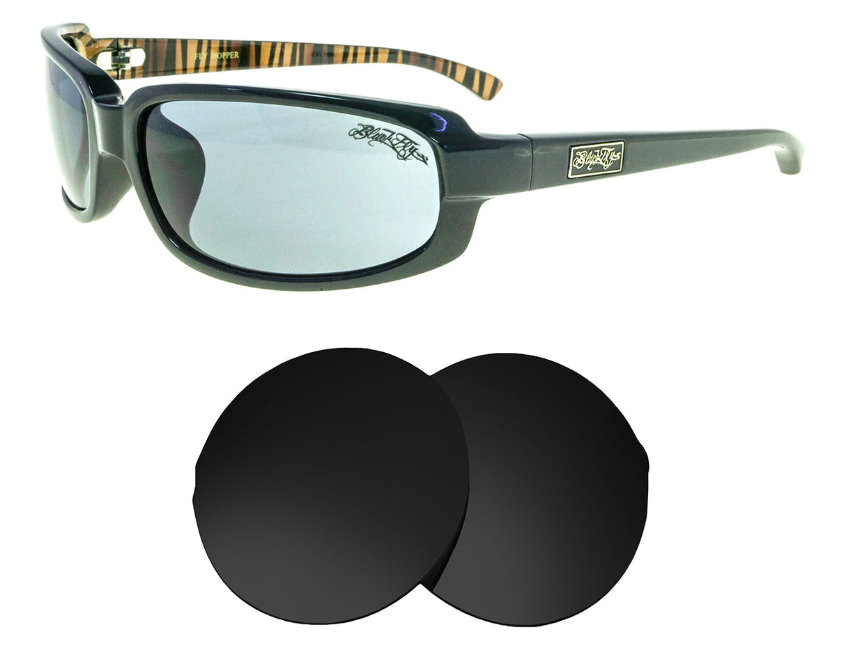 Black Flys Fly Hopper-Replacement Lenses-Volcanic Black-Non-Polarized-Seek Optics