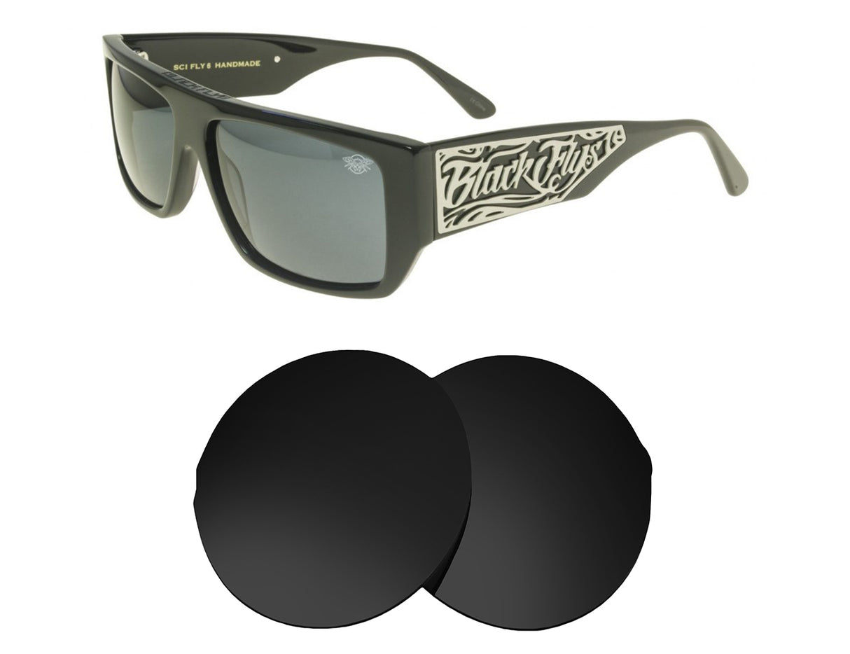 Black Flys Sci Fly 6-Replacement Lenses-Volcanic Black-Non-Polarized-Seek Optics