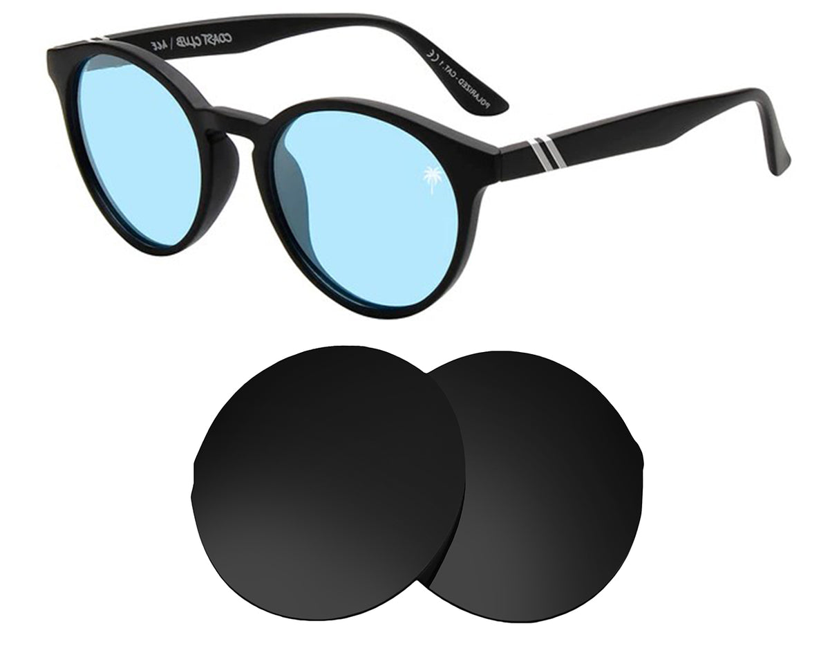 Blenders Coast Club Ace-Replacement Lenses-Volcanic Black-Non-Polarized-Seek Optics