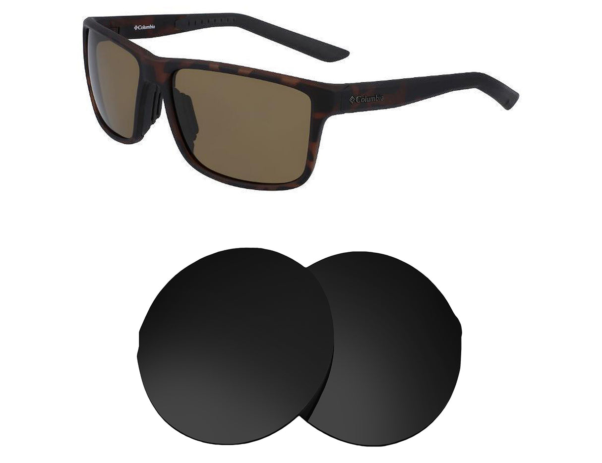 Columbia Flatlander-Replacement Lenses-Volcanic Black-Non-Polarized-Seek Optics