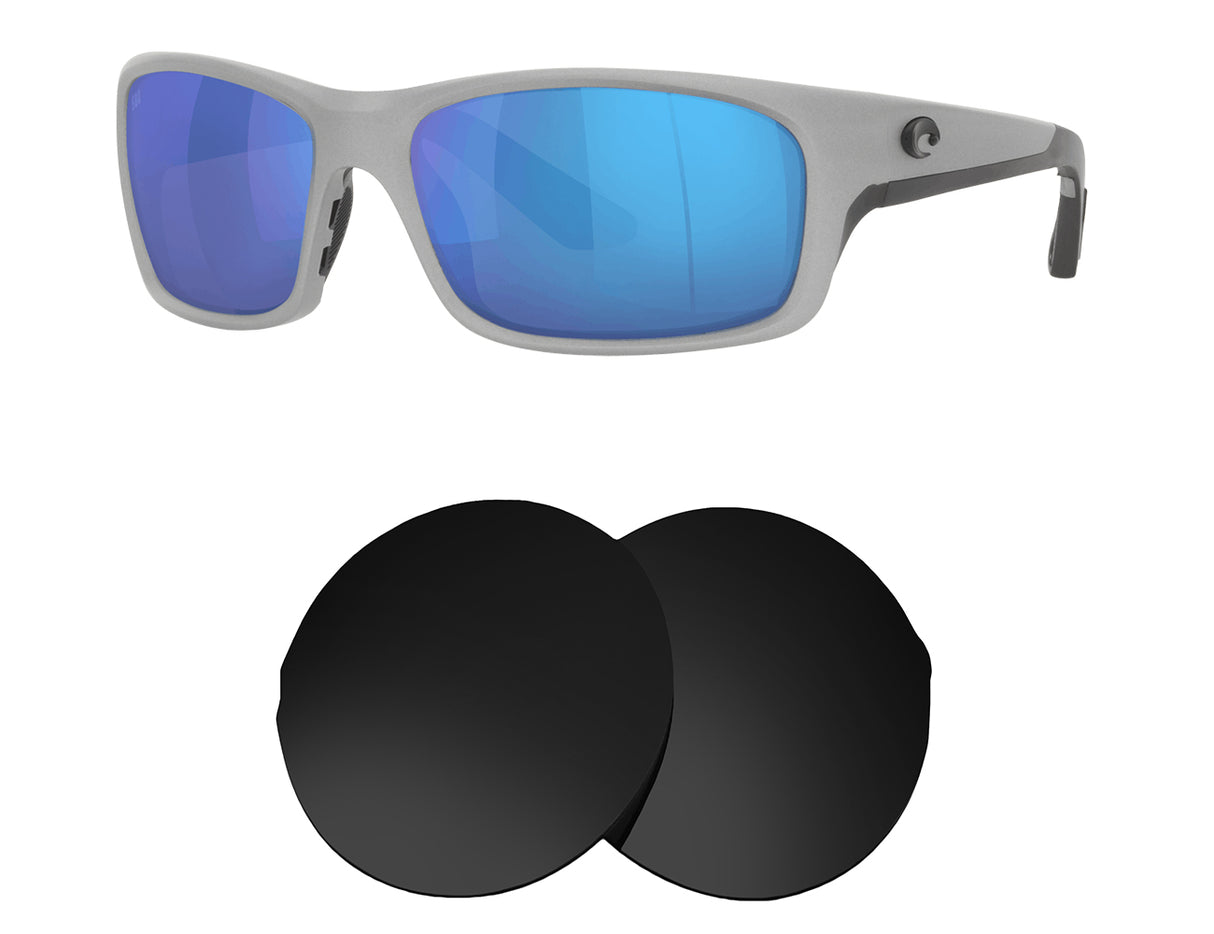 Costa Del Mar Jose Pro-Replacement Lenses-Volcanic Black-Non-Polarized-Seek Optics