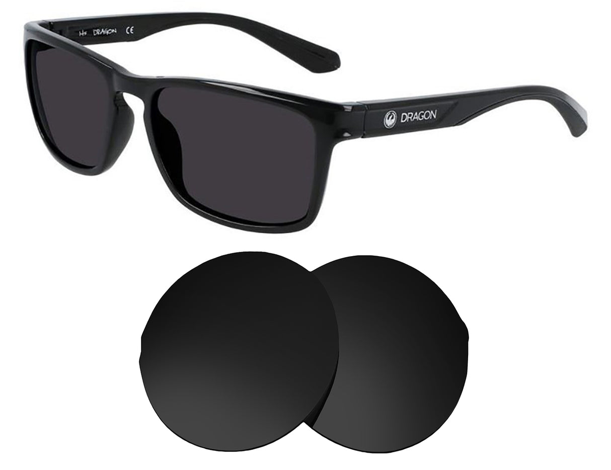 Dragon Blaise-Replacement Lenses-Volcanic Black-Non-Polarized-Seek Optics
