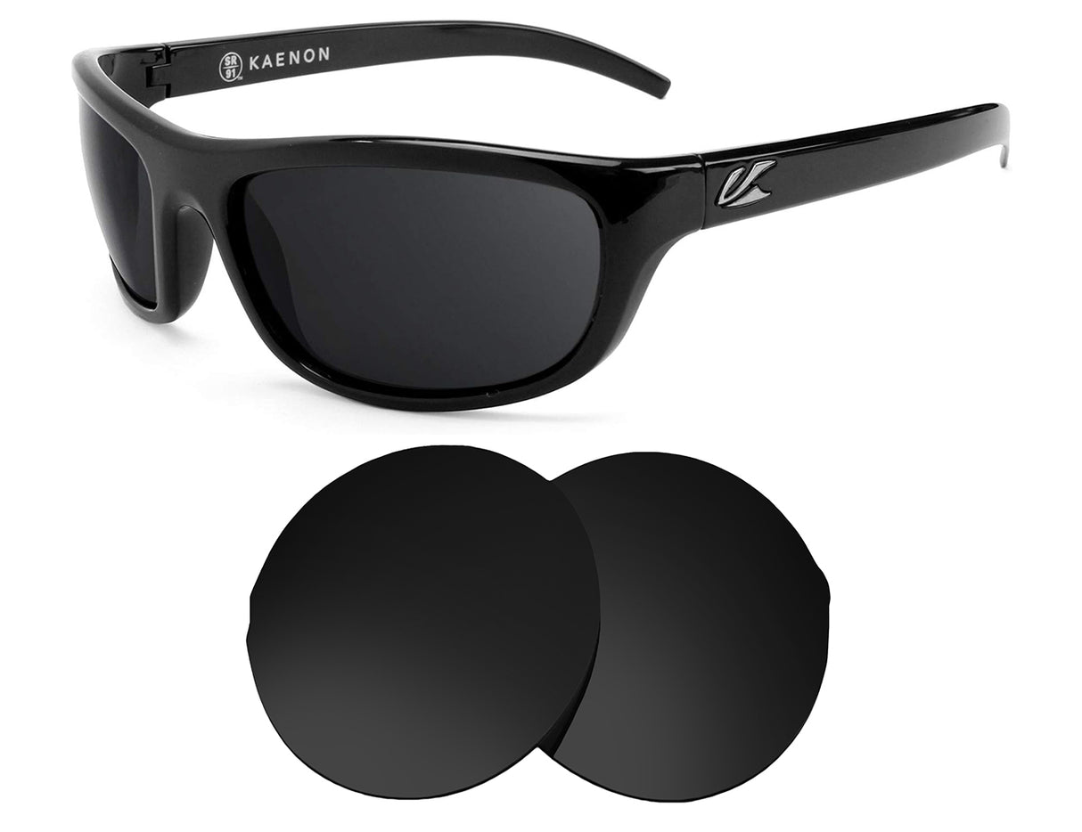 Kaenon Hutch-Replacement Lenses-Volcanic Black-Non-Polarized-Seek Optics