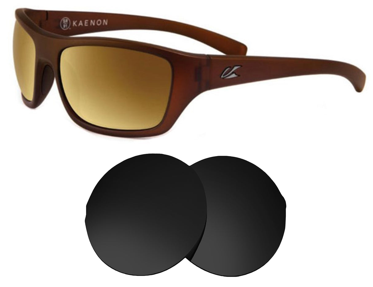 Kaenon Kanvas-Replacement Lenses-Volcanic Black-Non-Polarized-Seek Optics