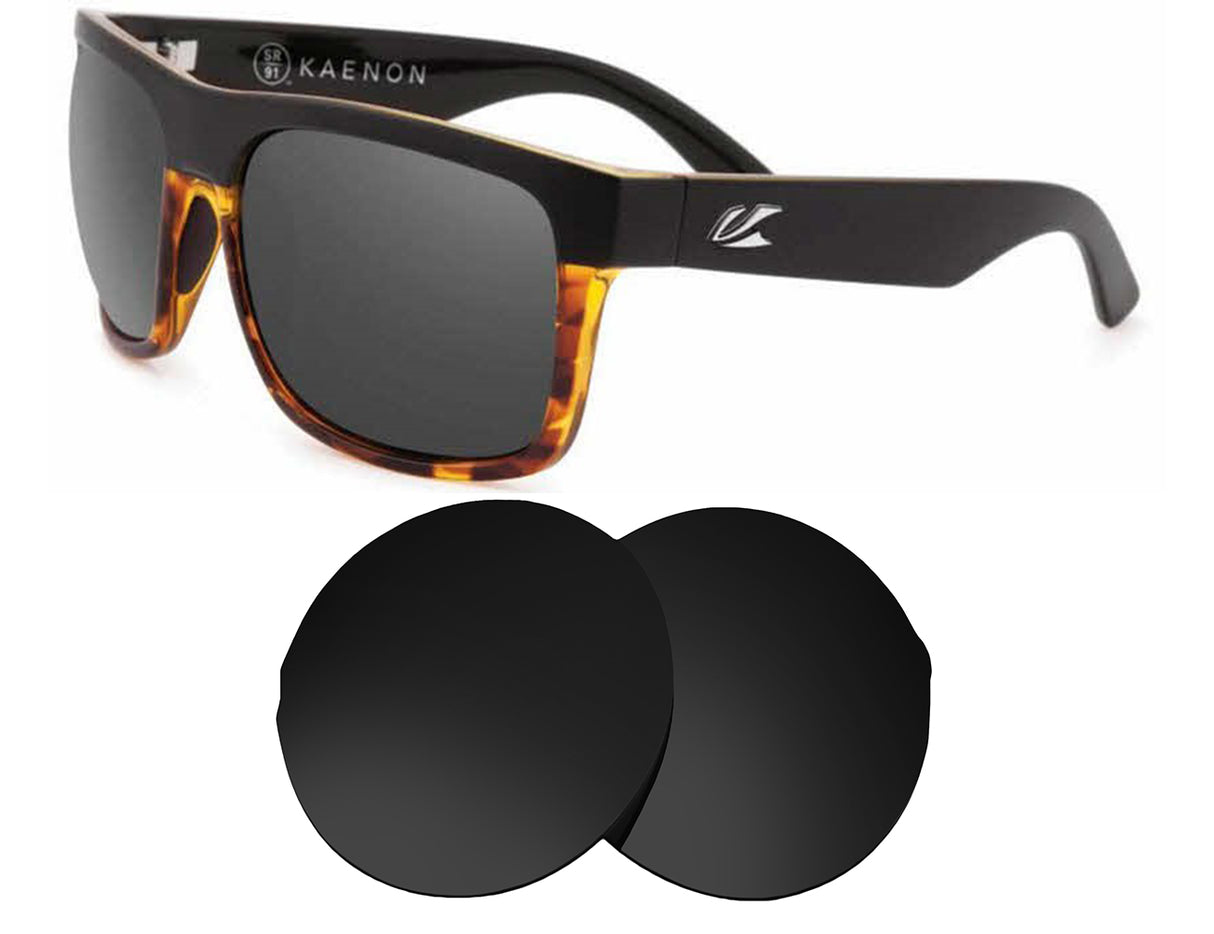 Kaenon Burnet XL-Replacement Lenses-Volcanic Black-Non-Polarized-Seek Optics