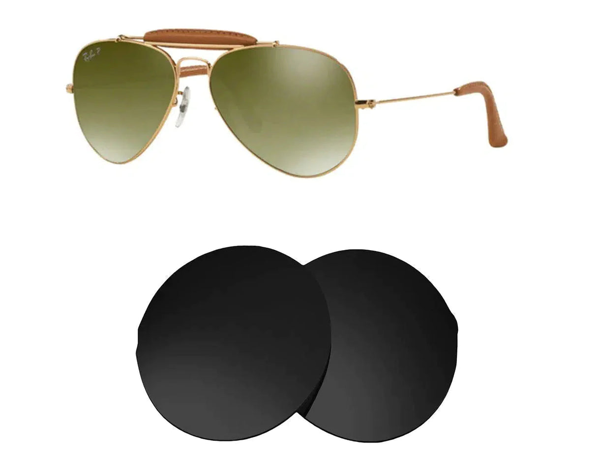 Ray-Ban Outdoorsman Craft RB3422Q 62mm-Replacement Lenses-Volcanic Black-Non-Polarized-Seek Optics