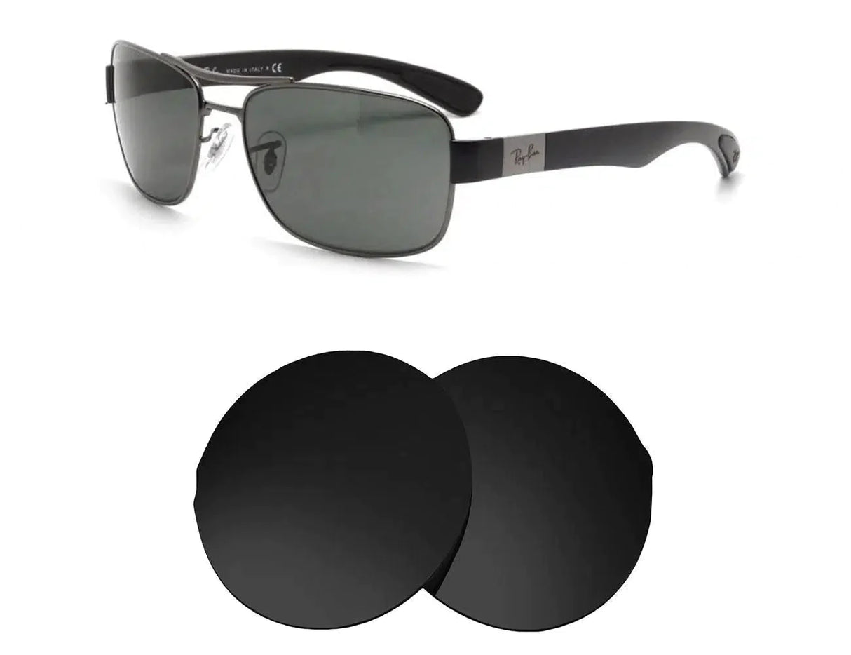 Ray-Ban RB3522 64mm-Replacement Lenses-Volcanic Black-Non-Polarized-Seek Optics