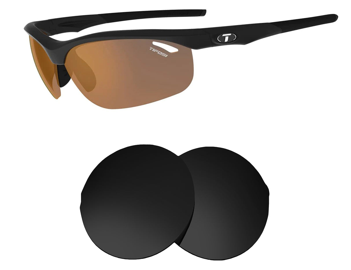 Tifosi Veloce Vented-Replacement Lenses-Volcanic Black-Non-Polarized-Seek Optics