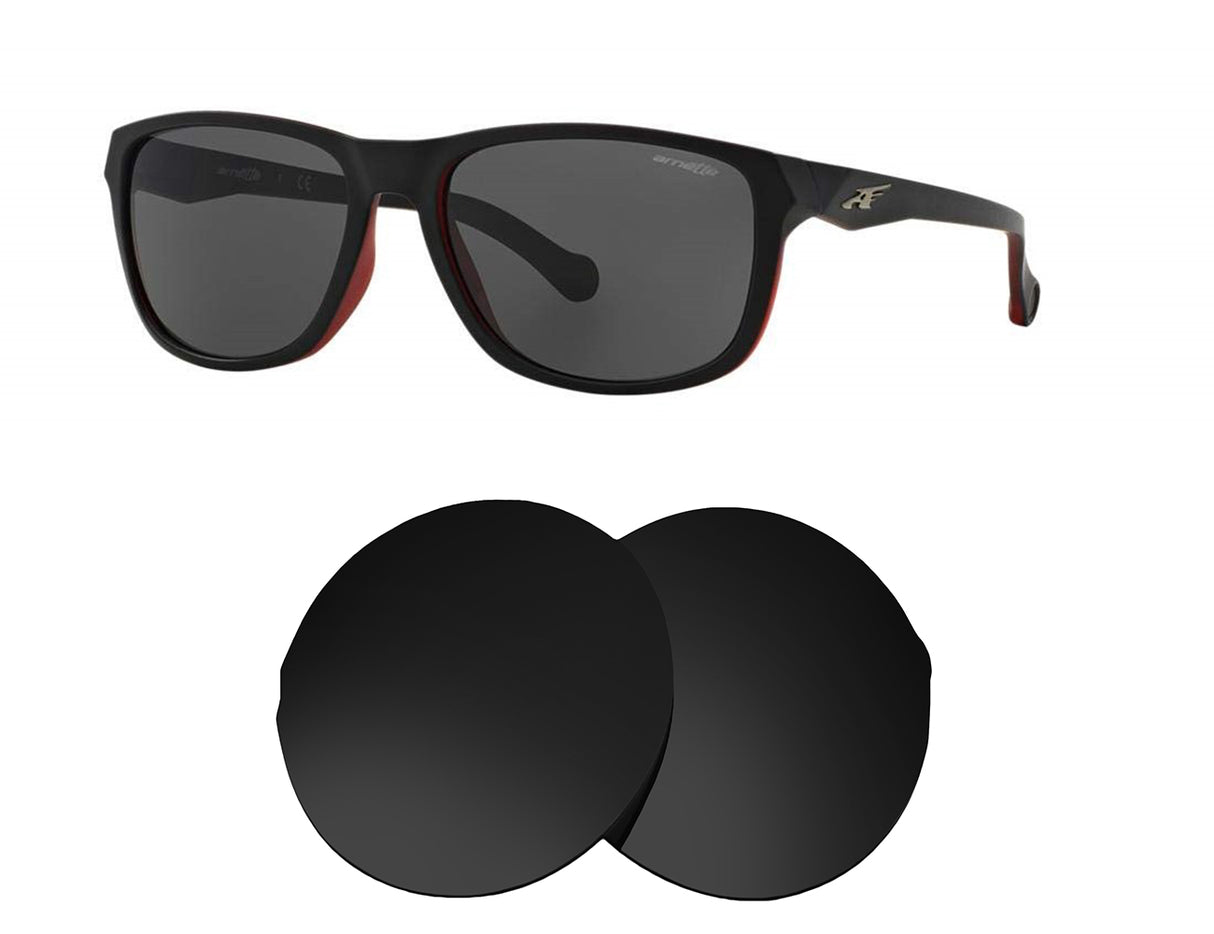 Arnette Straight Cut AN4214-Replacement Lenses-Volcanic Black-Non-Polarized-Seek Optics