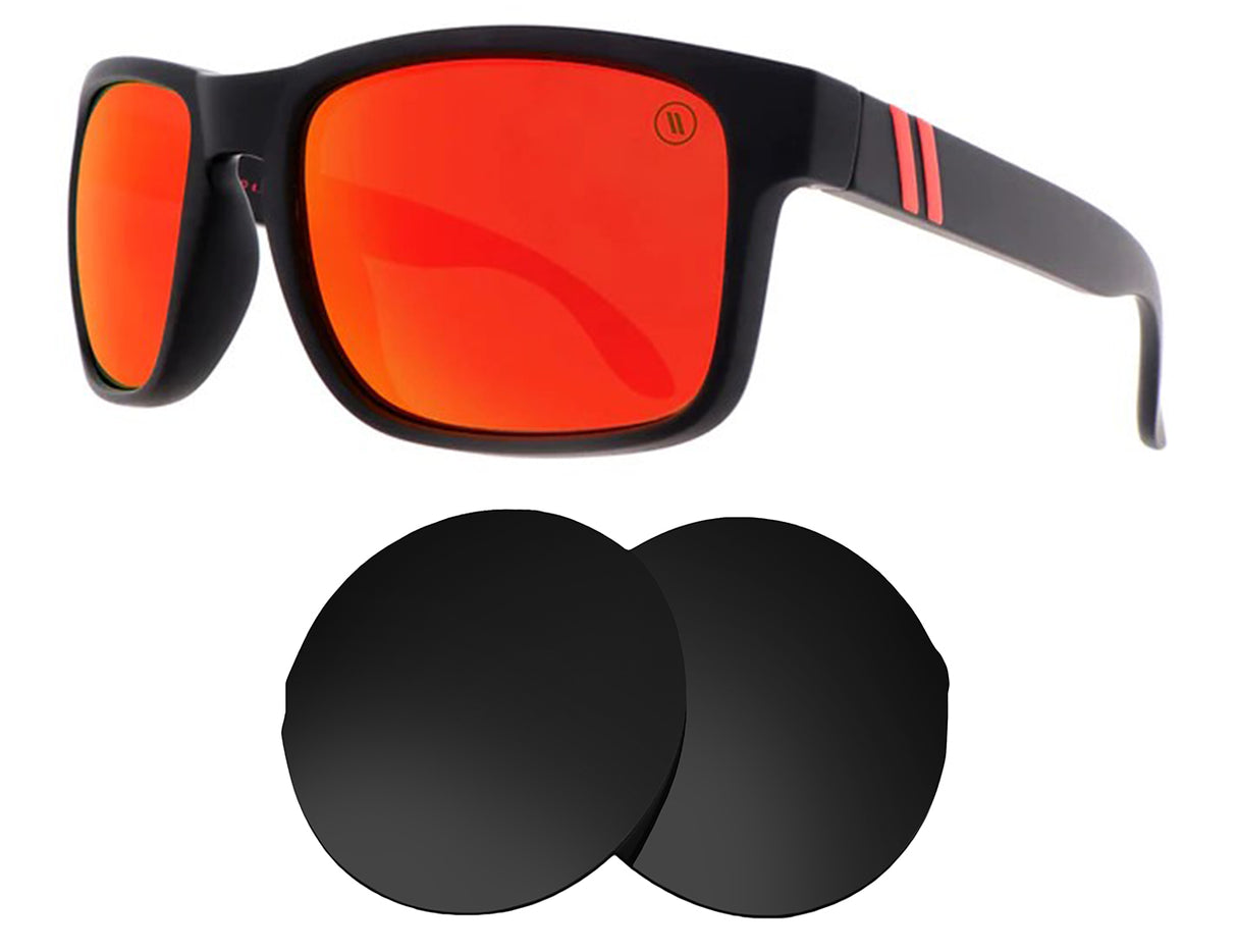 Blenders Red Strike-Replacement Lenses-Volcanic Black-Non-Polarized-Seek Optics