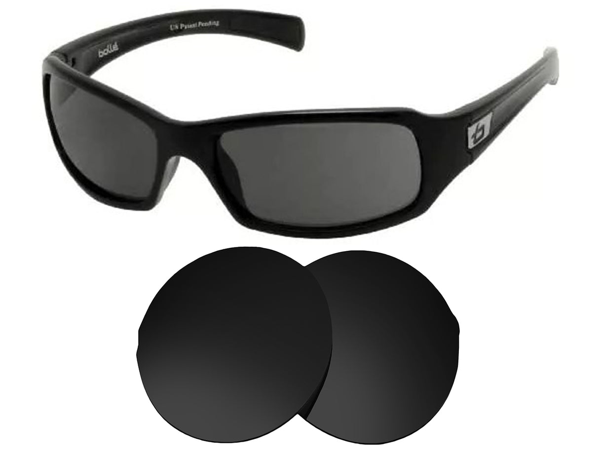 Bolle Phoenix-Replacement Lenses-Volcanic Black-Non-Polarized-Seek Optics