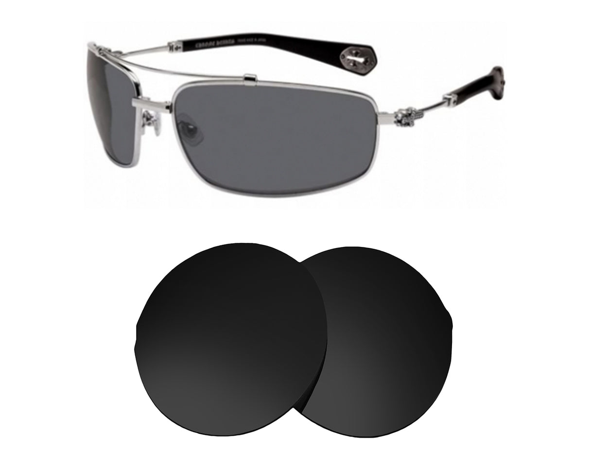 Chrome Hearts Boned-Replacement Lenses-Volcanic Black-Non-Polarized-Seek Optics