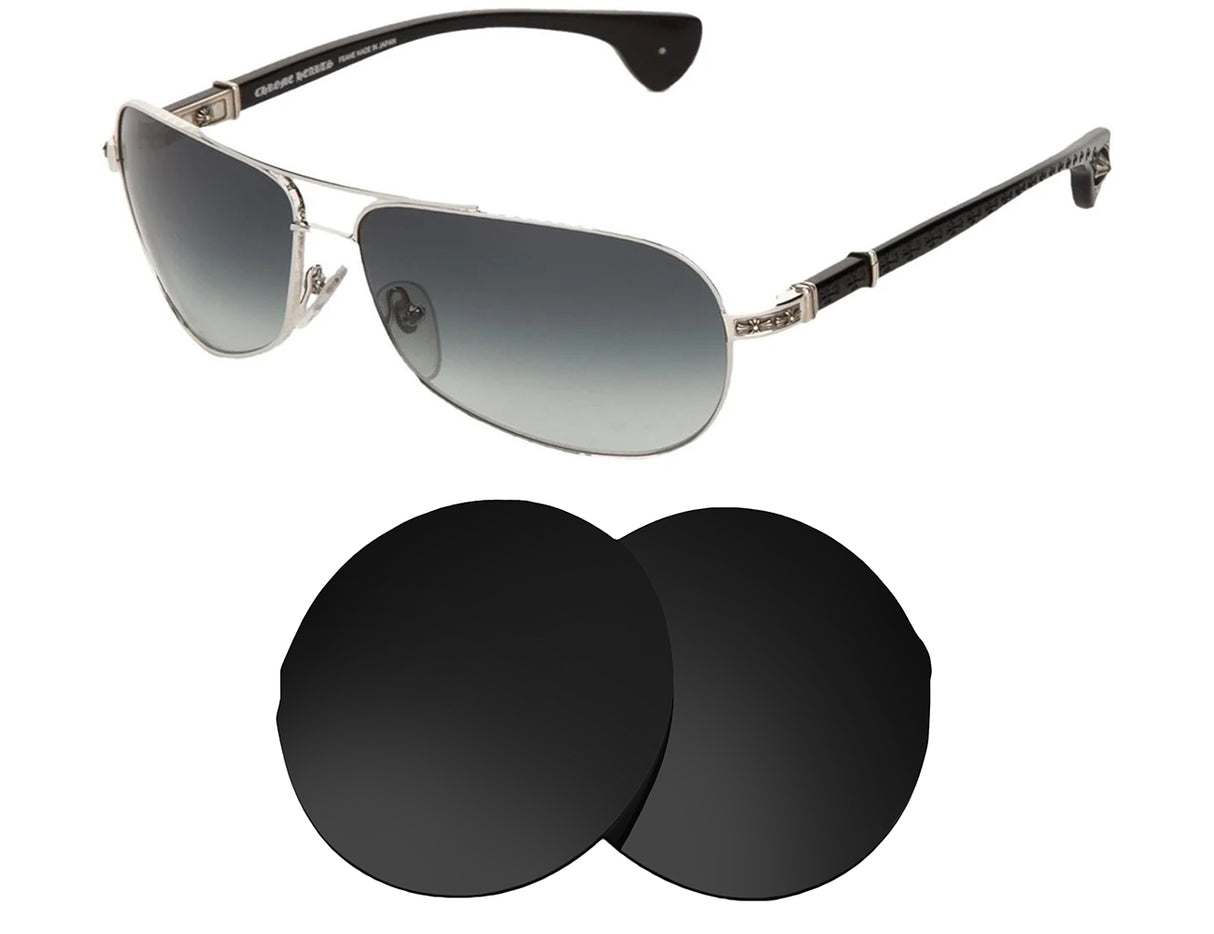 Chrome Hearts Grand Beast-Replacement Lenses-Volcanic Black-Non-Polarized-Seek Optics