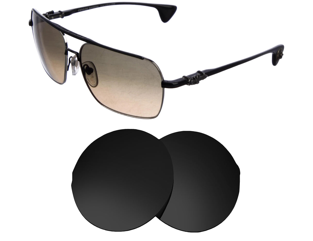 Chrome Hearts Hag-Replacement Lenses-Volcanic Black-Non-Polarized-Seek Optics