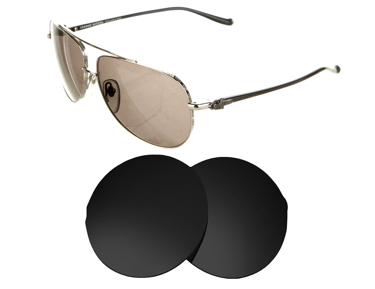 Chrome Hearts Road Head-Replacement Lenses-Volcanic Black-Non-Polarized-Seek Optics