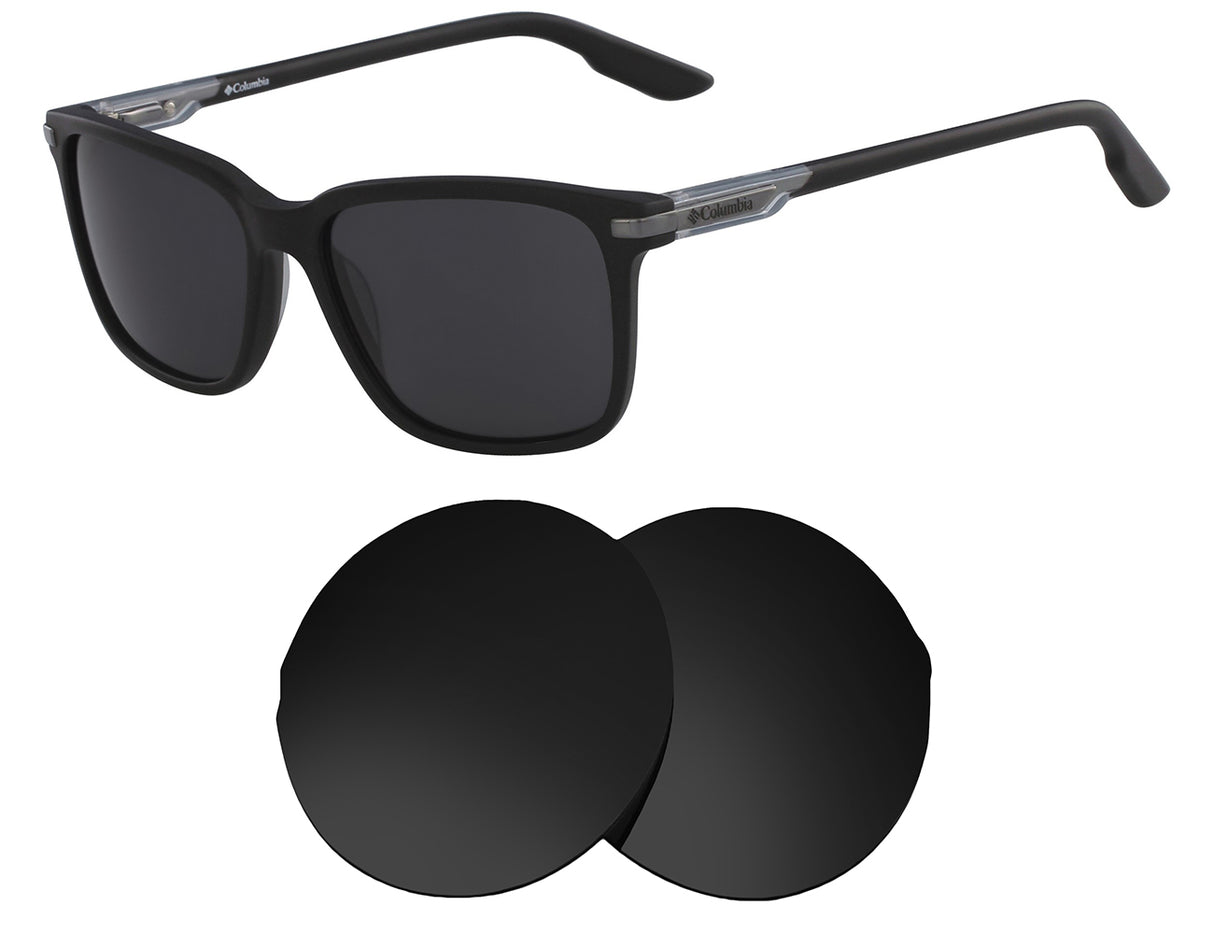 Columbia Peakbagger-Replacement Lenses-Volcanic Black-Non-Polarized-Seek Optics