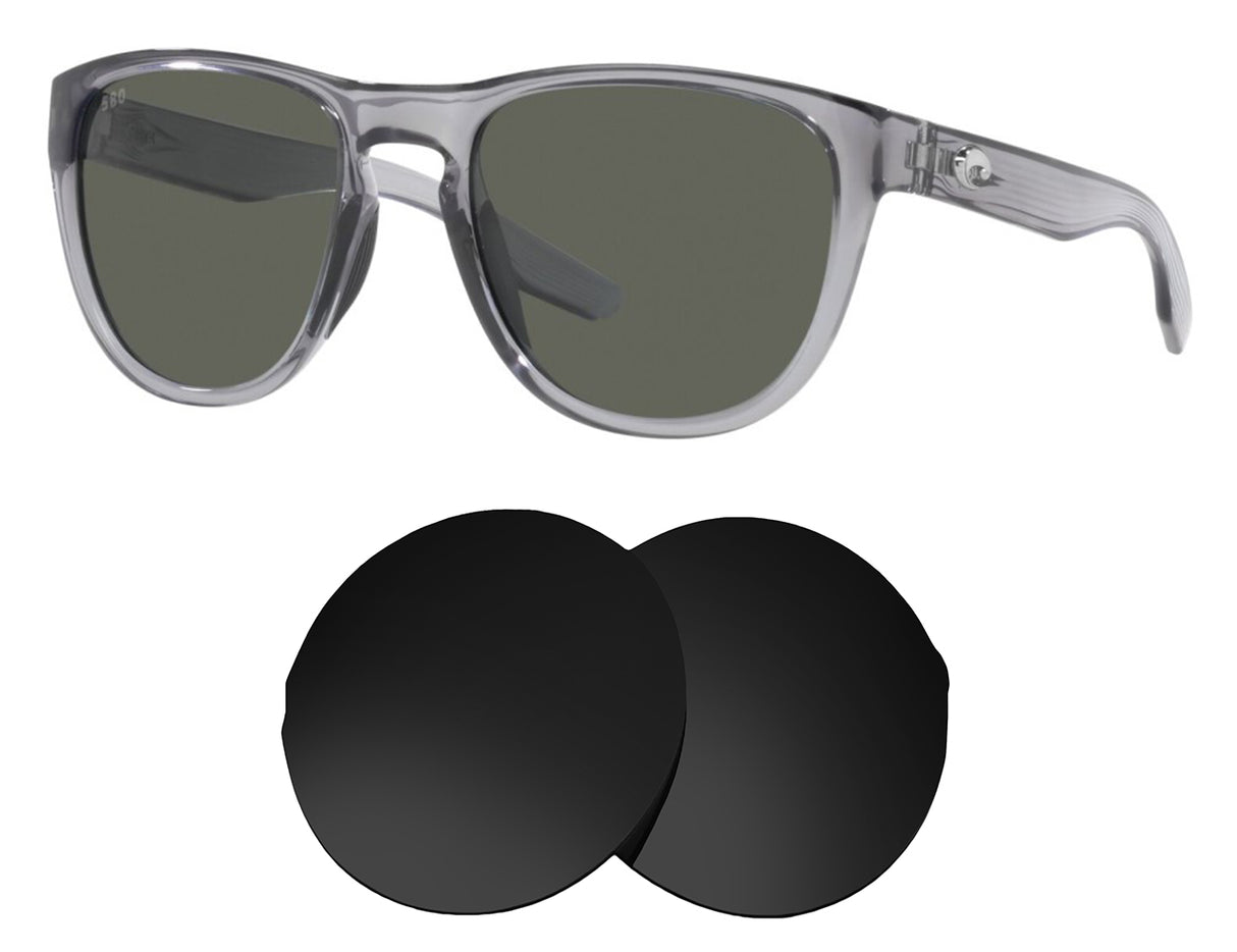 Costa Del Mar Irie-Replacement Lenses-Volcanic Black-Non-Polarized-Seek Optics