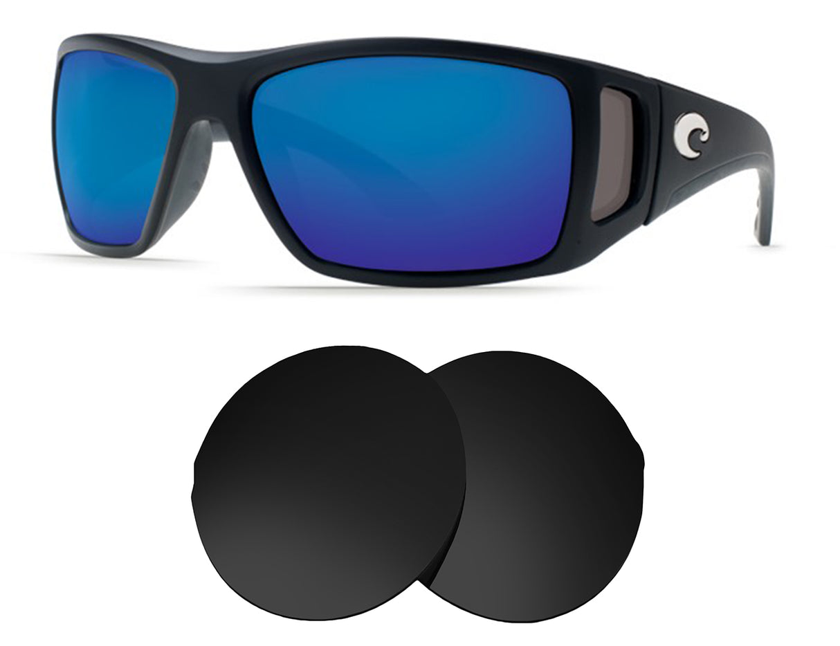 Costa Del Mar Bomba-Replacement Lenses-Volcanic Black-Non-Polarized-Seek Optics
