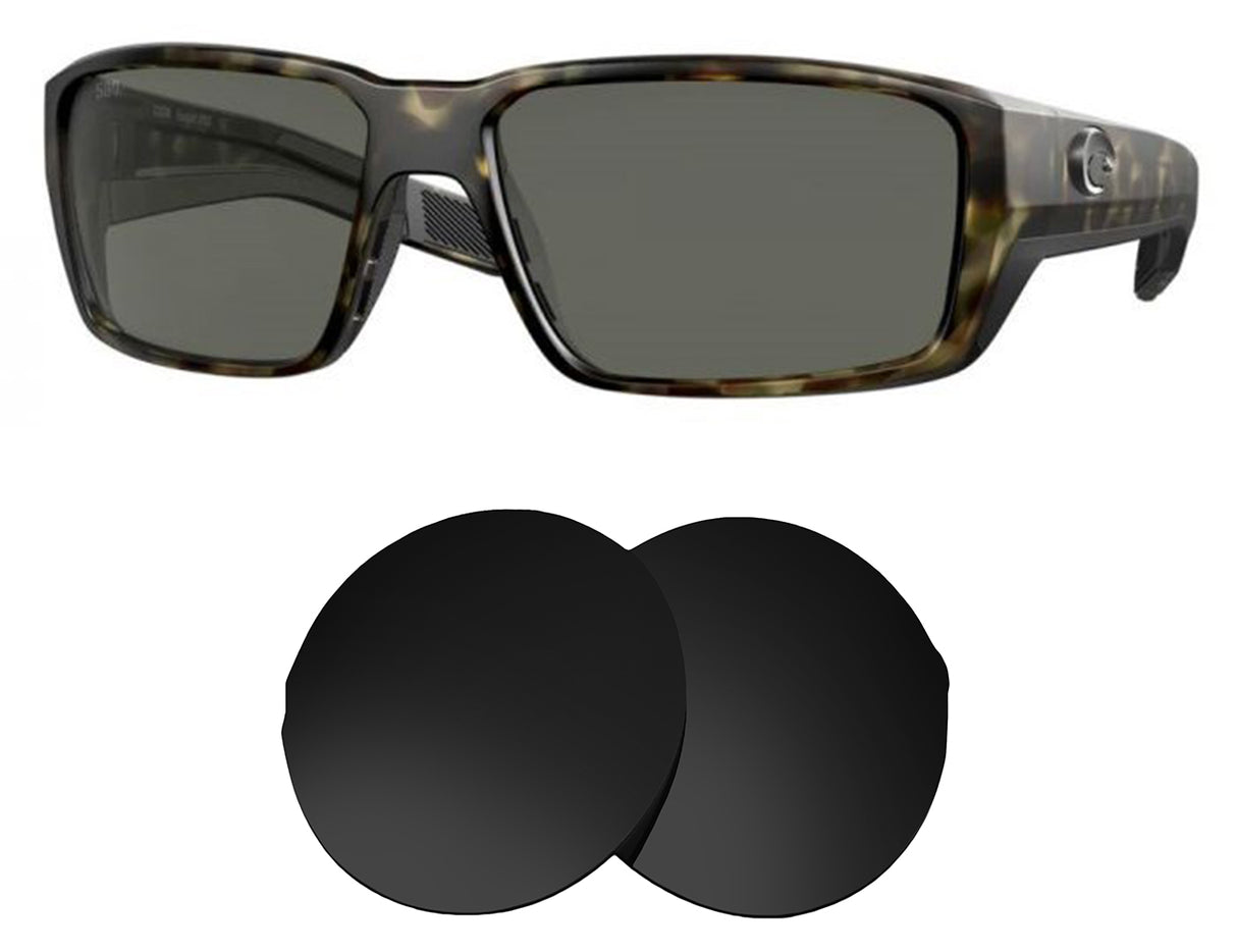 Costa Del Mar Fantail Pro-Replacement Lenses-Volcanic Black-Non-Polarized-Seek Optics