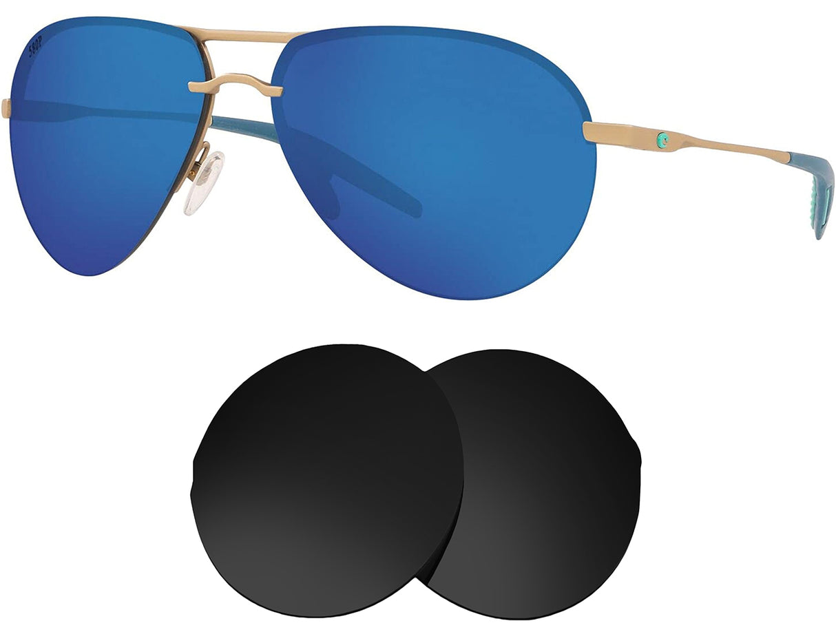 Costa Del Mar Helo-Replacement Lenses-Volcanic Black-Non-Polarized-Seek Optics