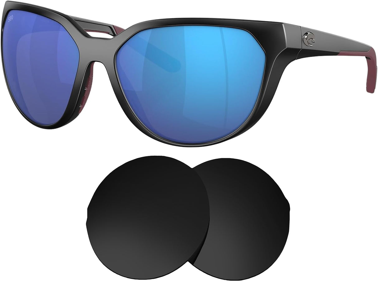Costa Del Mar Mayfly-Replacement Lenses-Volcanic Black-Non-Polarized-Seek Optics