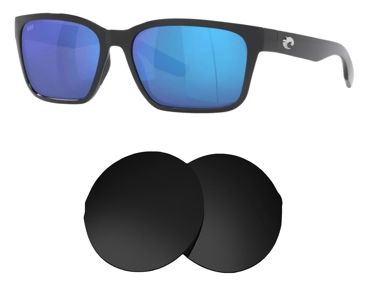 Costa Del Mar Palmas-Replacement Lenses-Volcanic Black-Non-Polarized-Seek Optics