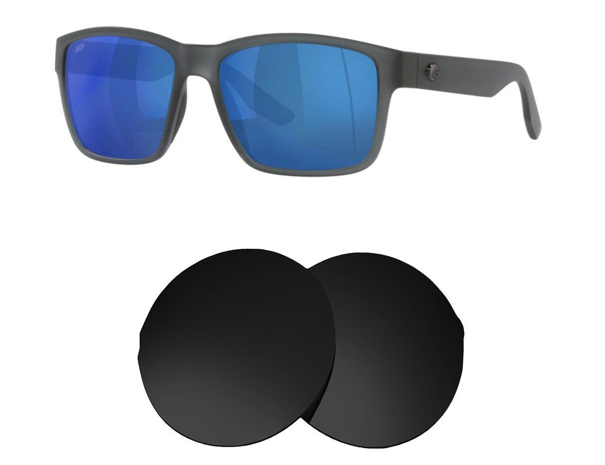 Costa Del Mar Paunch-Replacement Lenses-Volcanic Black-Non-Polarized-Seek Optics